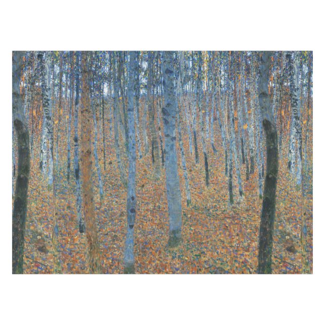 Gustav Klimt Beech Tree Forest Grove Tablecloth (Front (Horizontal))