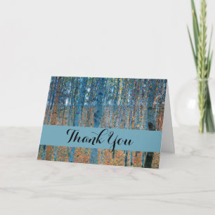 Gustav Klimt Beech Tree Forest Grove Thank You Card