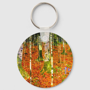 Gustav Klimt Birch Trees Key Ring