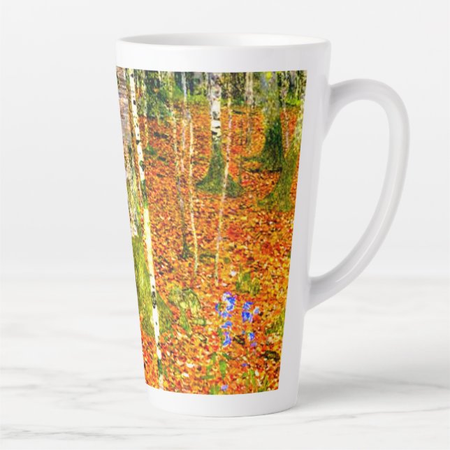 Gustav Klimt Birch Trees Latte Mug (Right)