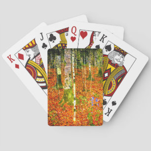 Gustav Klimt Birch Trees Playing Cards