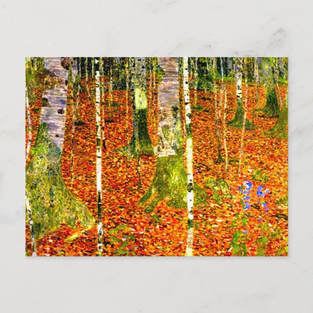 Gustav Klimt Birch Trees Postcard (Front)