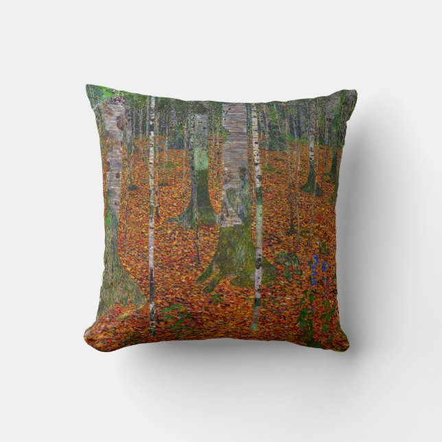 Gustav Klimt - Birch Wood Cushion (Front)
