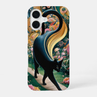 Gustav Klimt Black Cat In a Flower Garden, Cat Art