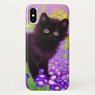 Gustav Klimt Black Kitten iPhone X Case