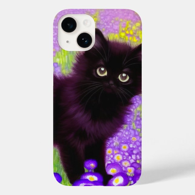 Gustav Klimt Black Kitten Case-Mate iPhone Case (Back)