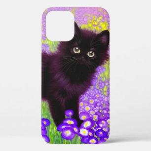 Gustav Klimt Black Kitten iPhone 12 Case