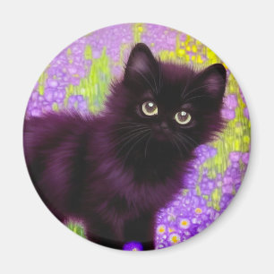Gustav Klimt Black Kitten Magnet