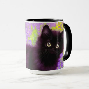 Gustav Klimt Black Kitten Mug