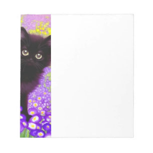 Gustav Klimt Black Kitten Notepad