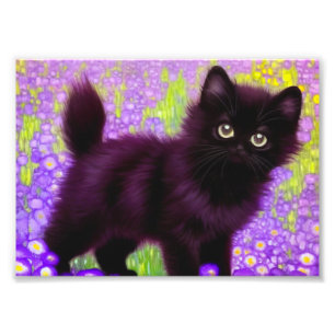 Gustav Klimt Black Kitten Photo Print