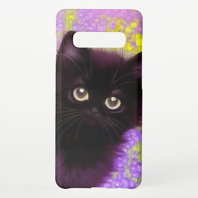 Gustav Klimt Black Kitten Samsung Galaxy Case (Back)