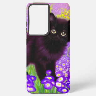 Gustav Klimt Black Kitten Samsung Galaxy Case