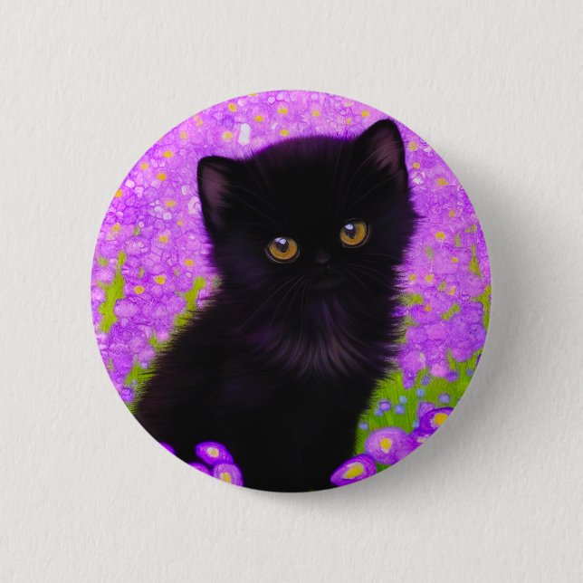 Gustav Klimt Cat 6 Cm Round Badge (Front)