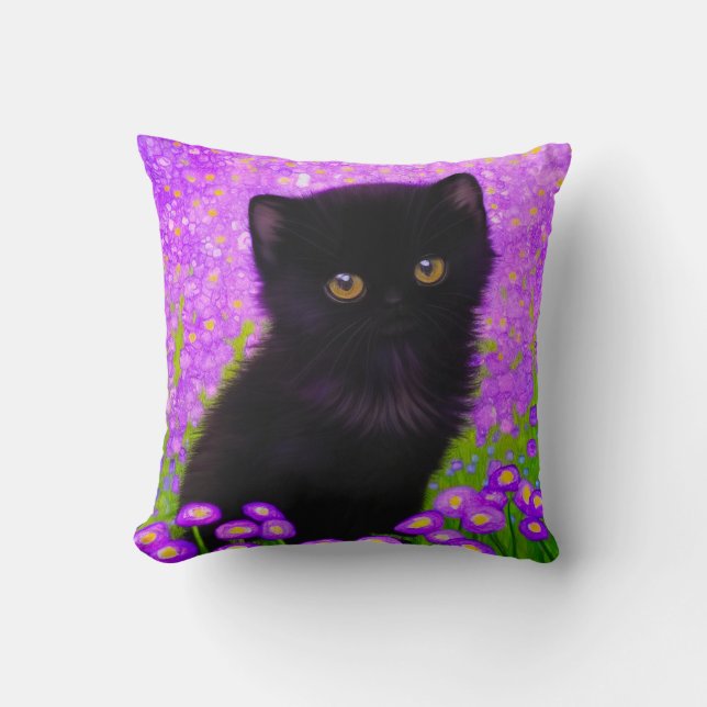 Gustav Klimt Cat Cushion (Front)