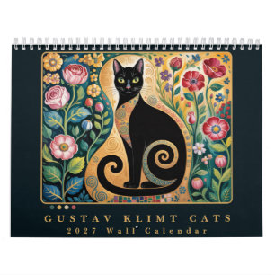 Gustav Klimt Cat Elegant Art Nouveau Cat 2027 Calendar