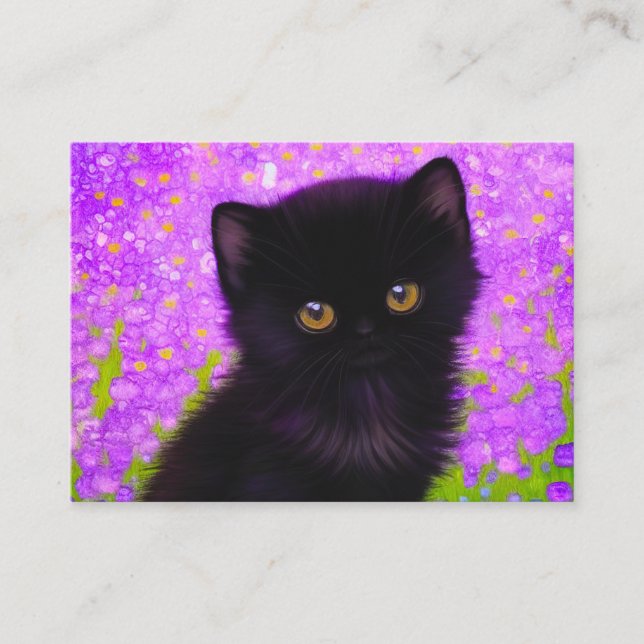 Gustav Klimt Cat Enclosure Card (Front)
