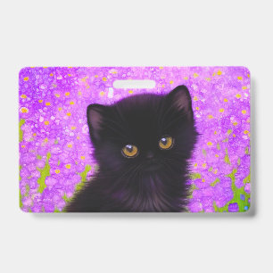 Gustav Klimt Cat ID Badge