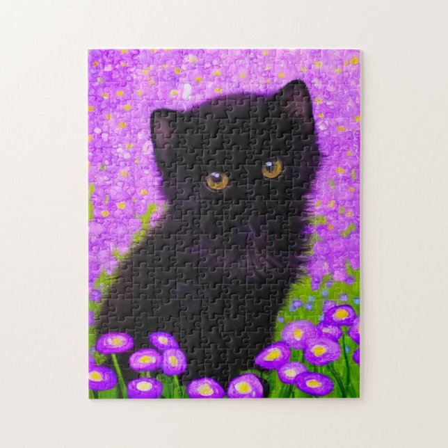 Gustav Klimt Cat Jigsaw Puzzle (Vertical)
