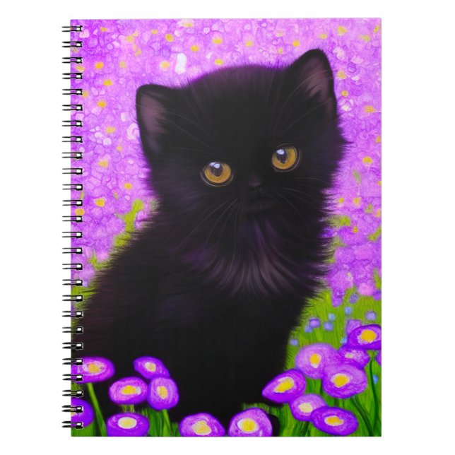 Gustav Klimt Cat Notebook (Front)