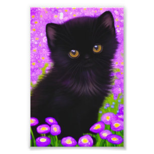 Gustav Klimt Cat Photo Print