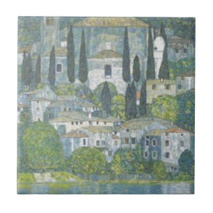 Gustav Klimt - Church in Cassone Art work Tile