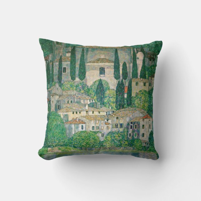 Gustav Klimt - Church in Cassone Cushion (Front)