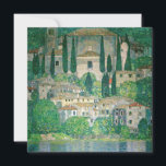 Gustav Klimt - Church in Cassone Invitation<br><div class="desc">Church in Cassone / Landscape with Cypresses - Gustav Klimt,  Oil on Canvas,  1913</div>