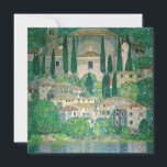 Gustav Klimt - Church in Cassone Invitation<br><div class="desc">Church in Cassone / Landscape with Cypresses - Gustav Klimt,  Oil on Canvas,  1913</div>