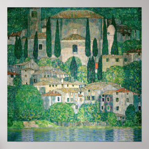Gustav Klimt - Church in Cassone Poster