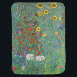 Gustav Klimt - Country Garden with Sunflowers Baby Blanket<br><div class="desc">Country Garden with Sunflowers / Farm Garden with Sunflowers - Gustav Klimt in 1905-1906</div>