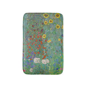 Gustav Klimt - Country Garden with Sunflowers Bath Mat