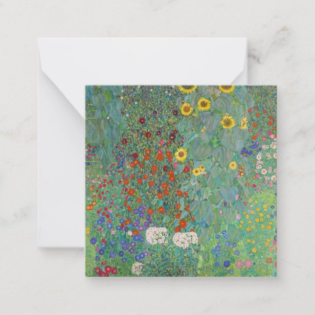 Gustav Klimt - Country Garden with Sunflowers Card (Front)