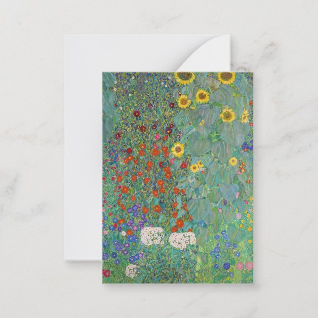 Gustav Klimt - Country Garden with Sunflowers Card (Front)