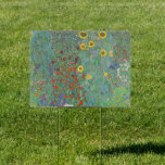 Gustav Klimt - Country Garden with Sunflowers Garden Sign<br><div class="desc">Country Garden with Sunflowers / Farm Garden with Sunflowers - Gustav Klimt in 1905-1906</div>