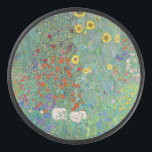 Gustav Klimt - Country Garden with Sunflowers Hockey Puck<br><div class="desc">Country Garden with Sunflowers / Farm Garden with Sunflowers - Gustav Klimt in 1905-1906</div>
