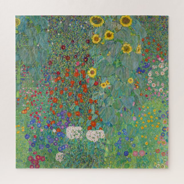 Gustav Klimt - Country Garden with Sunflowers Jigsaw Puzzle (Vertical)