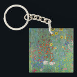 Gustav Klimt - Country Garden with Sunflowers Key Ring<br><div class="desc">Country Garden with Sunflowers / Farm Garden with Sunflowers - Gustav Klimt in 1905-1906</div>