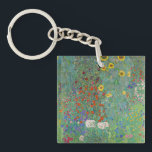 Gustav Klimt - Country Garden with Sunflowers Key Ring<br><div class="desc">Country Garden with Sunflowers / Farm Garden with Sunflowers - Gustav Klimt in 1905-1906</div>