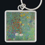 Gustav Klimt - Country Garden with Sunflowers Key Ring<br><div class="desc">Country Garden with Sunflowers / Farm Garden with Sunflowers - Gustav Klimt in 1905-1906</div>