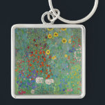 Gustav Klimt - Country Garden with Sunflowers Key Ring<br><div class="desc">Country Garden with Sunflowers / Farm Garden with Sunflowers - Gustav Klimt in 1905-1906</div>
