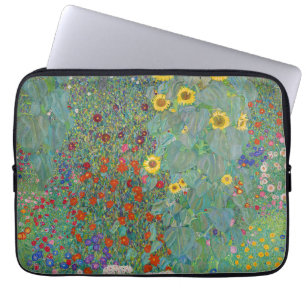 Gustav Klimt - Country Garden with Sunflowers Laptop Sleeve