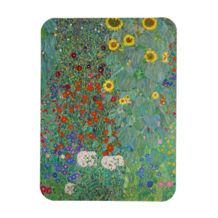 Gustav Klimt - Country Garden with Sunflowers Magnet