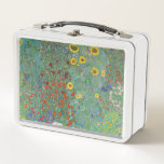 Gustav Klimt - Country Garden with Sunflowers Metal Lunch Box<br><div class="desc">Country Garden with Sunflowers / Farm Garden with Sunflowers - Gustav Klimt in 1905-1906</div>