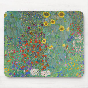 Gustav Klimt - Country Garden with Sunflowers Mouse Pad