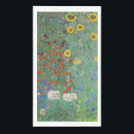 Gustav Klimt - Country Garden with Sunflowers Napkin<br><div class="desc">Country Garden with Sunflowers / Farm Garden with Sunflowers - Gustav Klimt in 1905-1906</div>