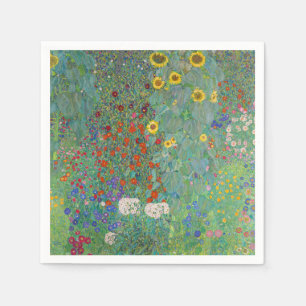 Gustav Klimt - Country Garden with Sunflowers Napkin