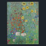 Gustav Klimt - Country Garden with Sunflowers Notebook<br><div class="desc">Country Garden with Sunflowers / Farm Garden with Sunflowers - Gustav Klimt in 1905-1906</div>