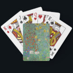 Gustav Klimt - Country Garden with Sunflowers Playing Cards<br><div class="desc">Country Garden with Sunflowers / Farm Garden with Sunflowers - Gustav Klimt in 1905-1906</div>