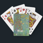 Gustav Klimt - Country Garden with Sunflowers Playing Cards<br><div class="desc">Country Garden with Sunflowers / Farm Garden with Sunflowers - Gustav Klimt in 1905-1906</div>